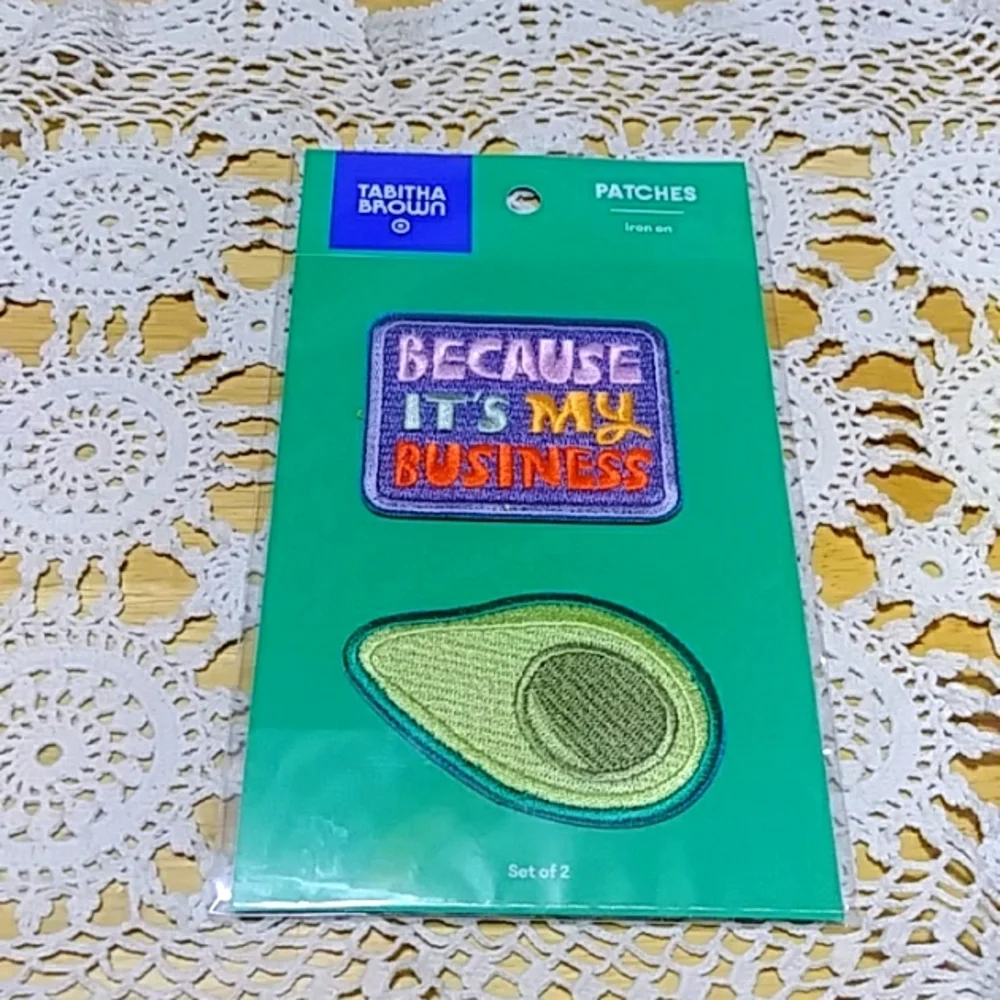 Retired Tabitha Brown Iron-On Patches, set of two, new items from Target